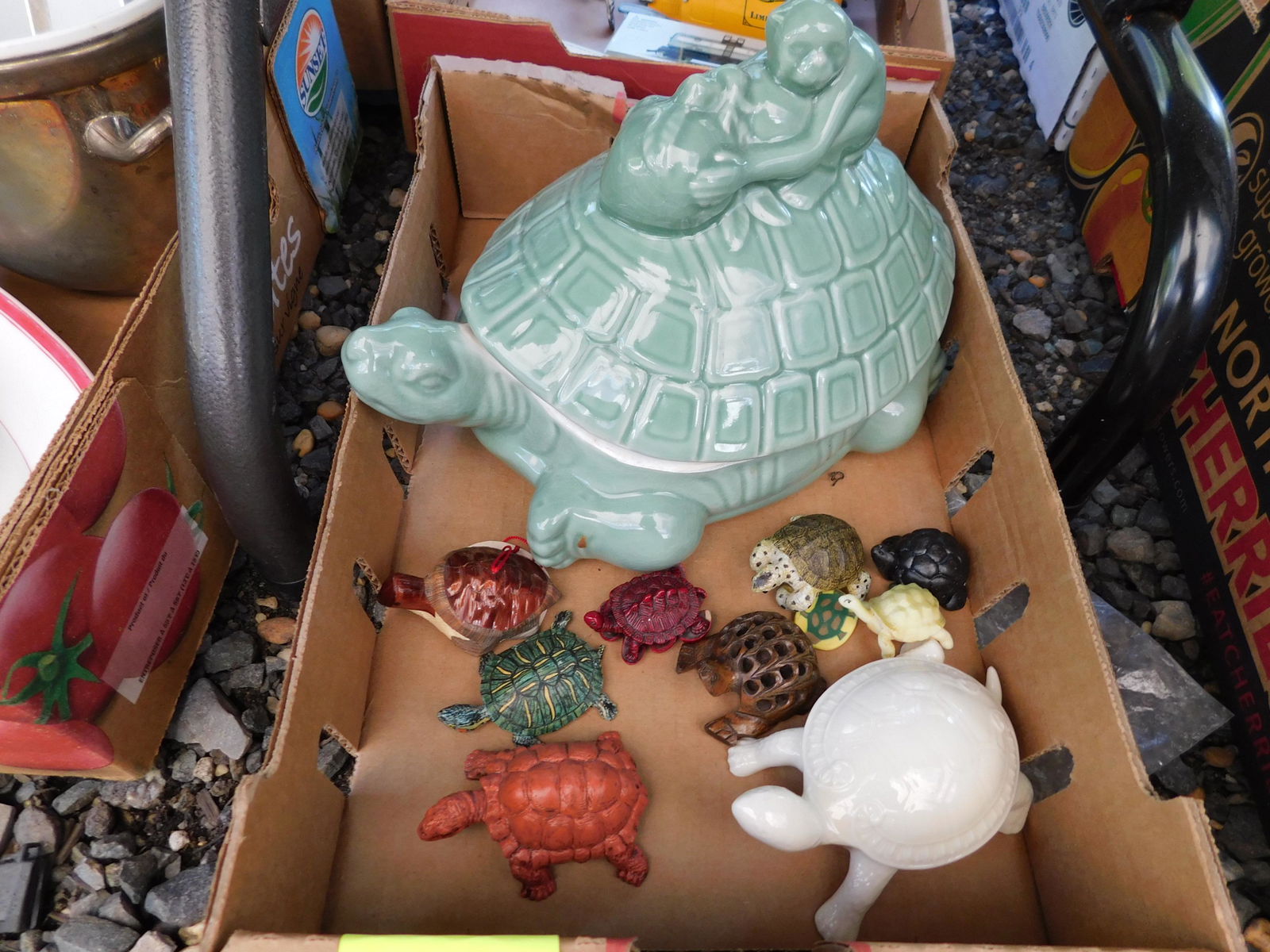 Box Lot of Turtles: Box Lot of Turtles. You are bidding at a live sale. Please read the terms and conditions. This sale will be broadcast live on sale day with full descriptions of each lot being sold, as well as video f