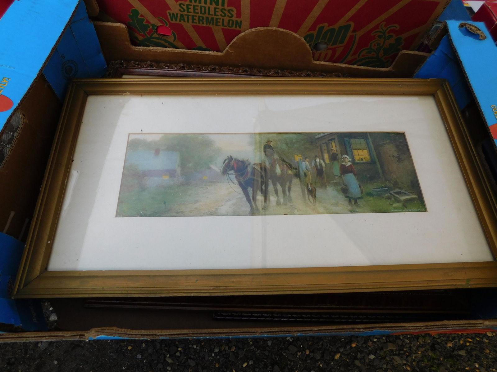 Box Lot of Picture Frames: Box Lot of Picture Frames. You are bidding at a live sale. Please read the terms and conditions. This sale will be broadcast live on sale day with full descriptions of each lot being sold, as well as