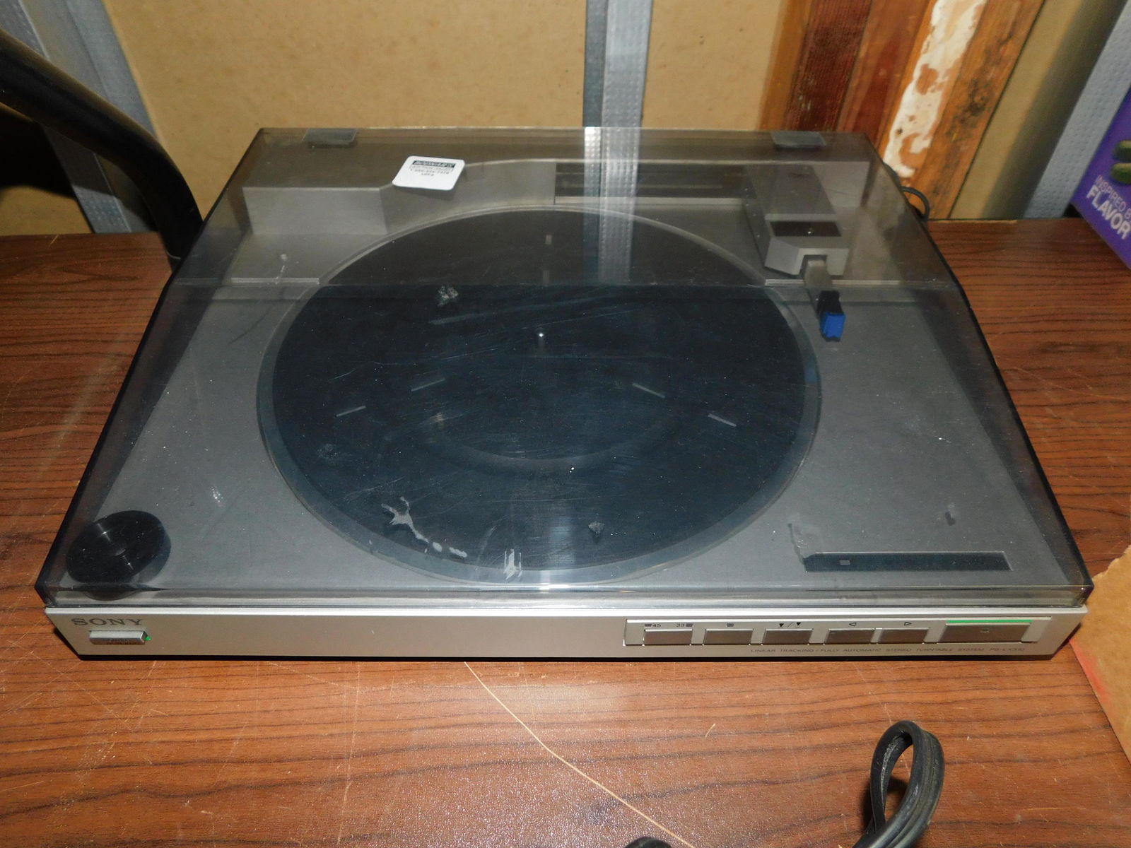 Sony Turntable: Sony Turntable. You are bidding at a live sale. Please read the terms and conditions. This sale will be broadcast live on sale day with full descriptions of each lot being sold, as well as video feed