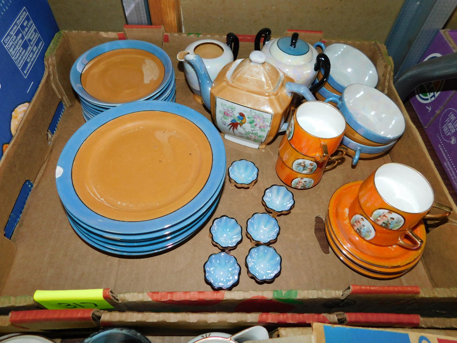 Box Lot of Japanese Tea sets: Box Lot of Japanese Tea sets. You are bidding at a live sale. Please read the terms and conditions. This sale will be broadcast live on sale day with full descriptions of each lot being sold, as well