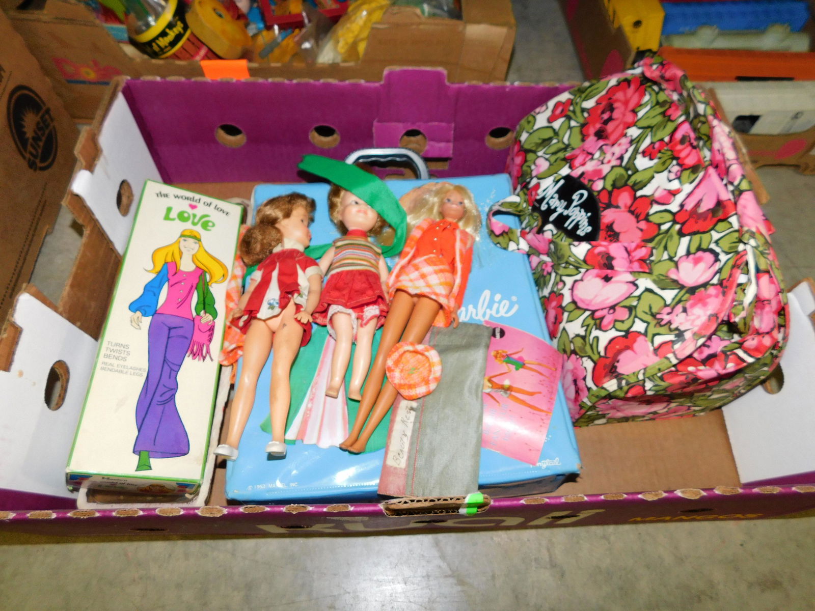 Box Lot of Dolls: Box Lot of Dolls. You are bidding at a live sale. Please read the terms and conditions. This sale will be broadcast live on sale day with full descriptions of each lot being sold, as well as video fee