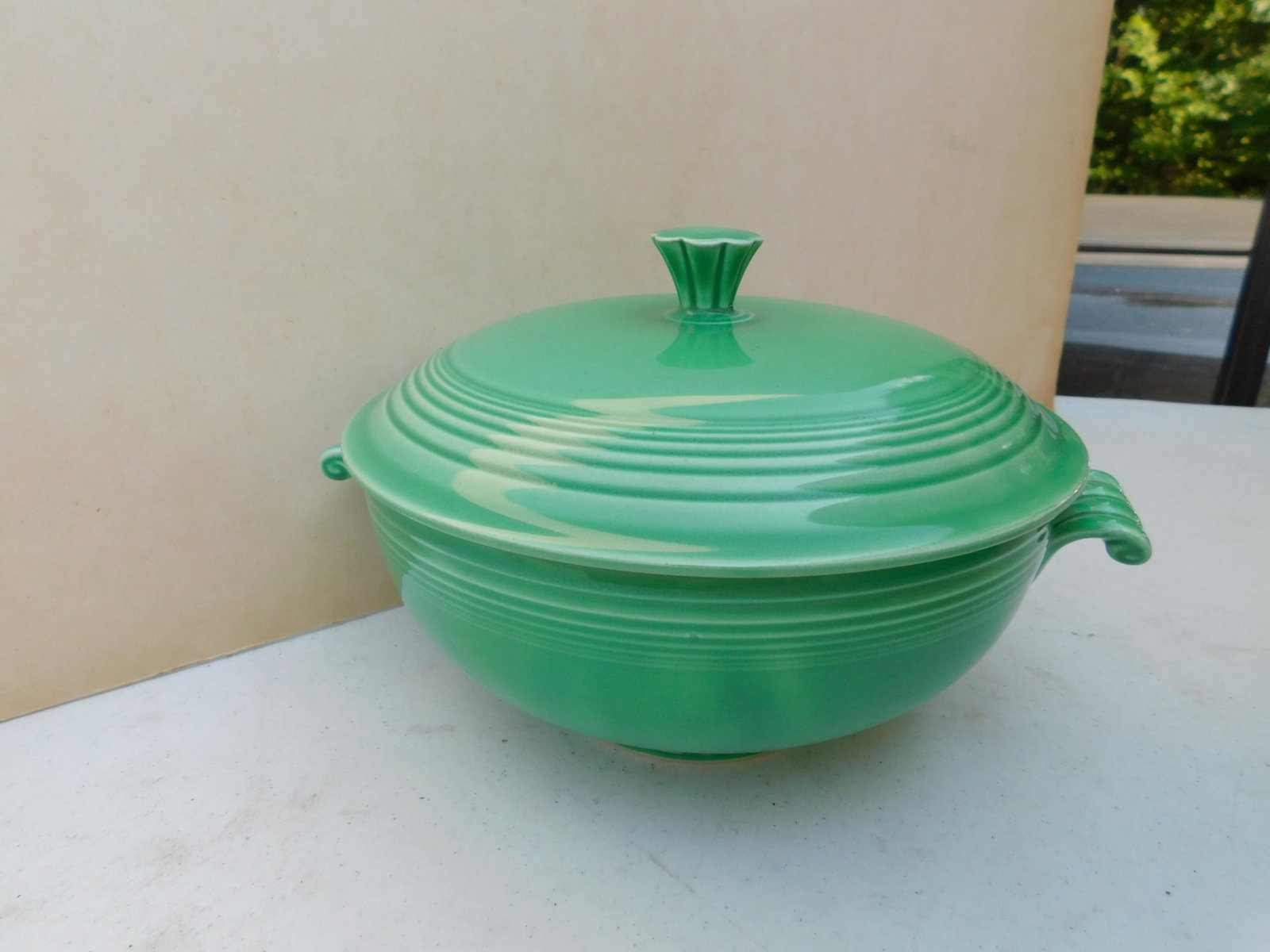 Fiesta Covered Tureen: Fiesta Covered Tureen. You are bidding at a live sale. Please read the terms and conditions. This sale will be broadcast live on sale day with full descriptions of each lot being sold, as well as vide