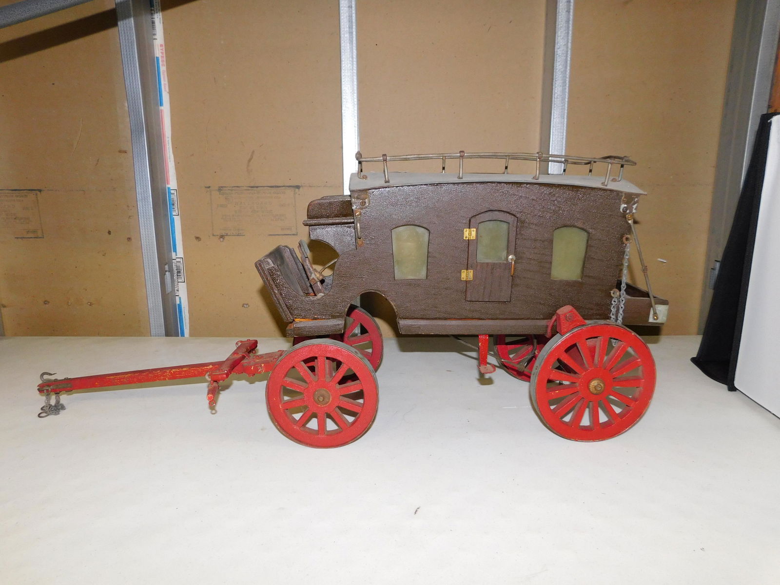 Folk Art Wood Stagecoach (1 of 5)