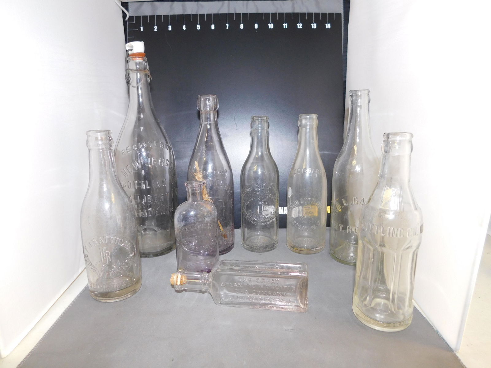 Lot of 9 Soda and Druggist Bottles (1 of 4)