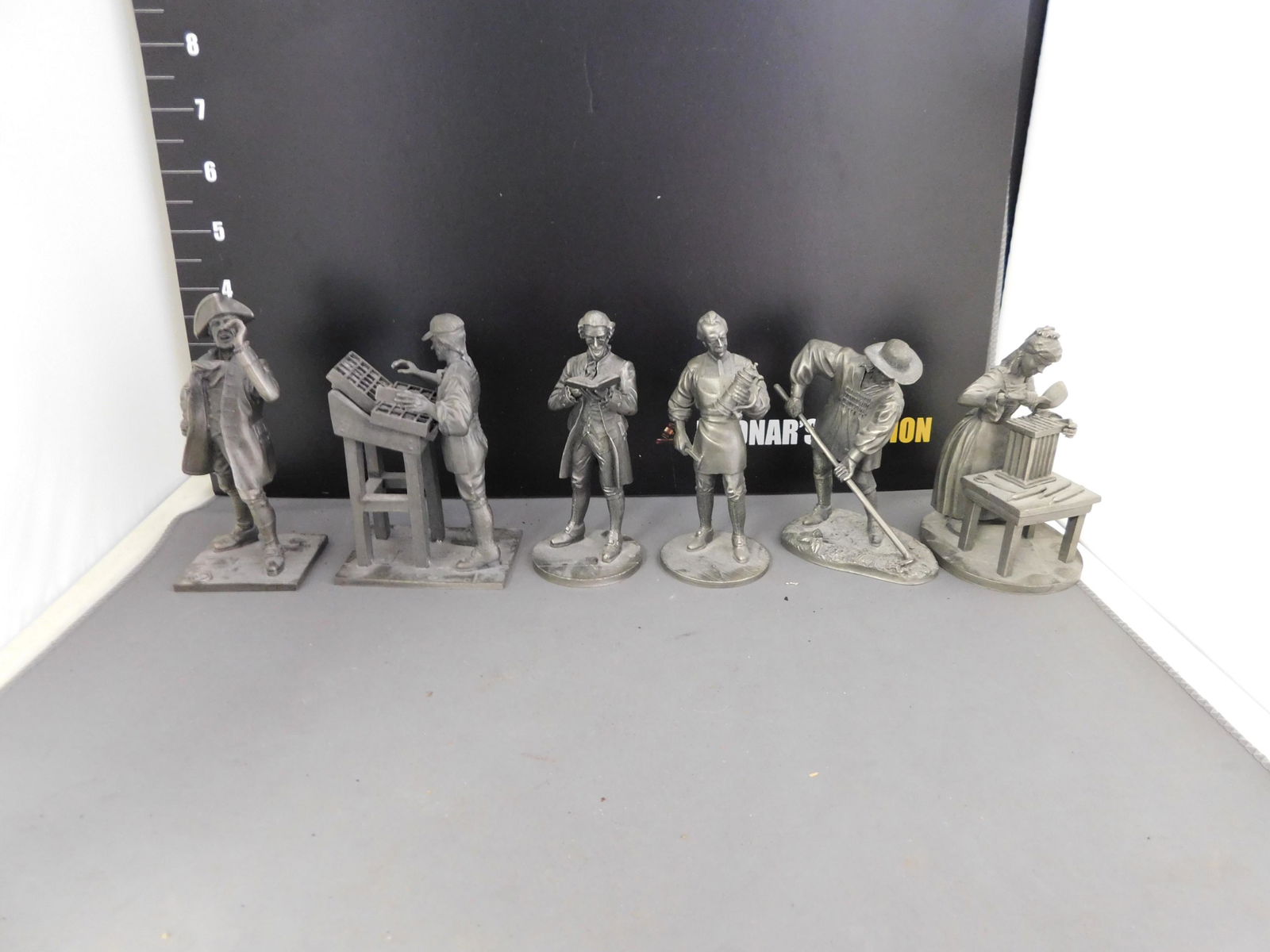Lot of 6 Franklin Mint Pewter Figurines (1 of 4)