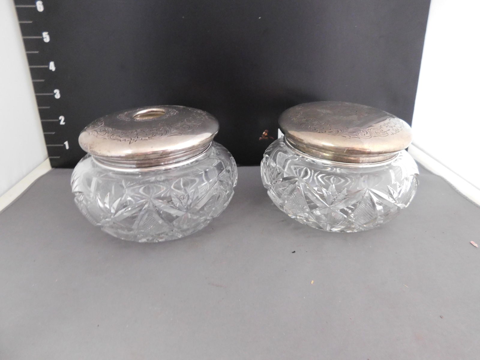 Two Piece Cut Glass and Sterling (1 of 3)