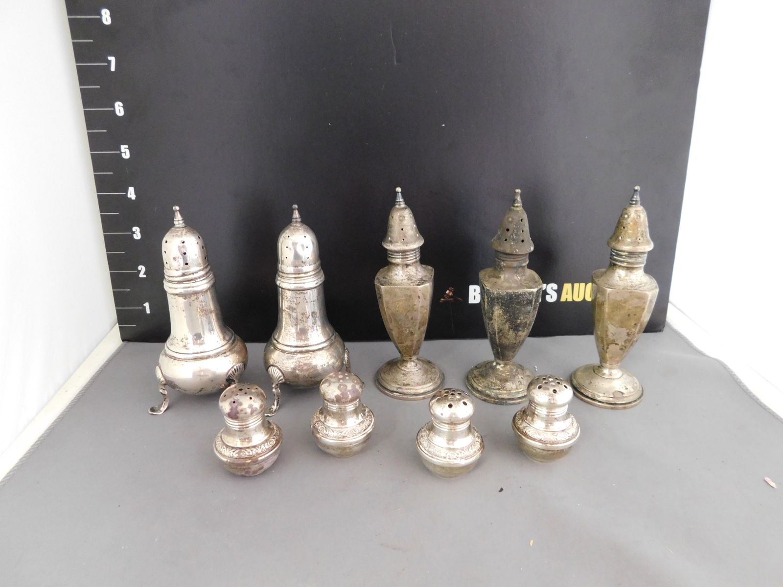 Lot of 9 Sterling Silver Salt and Pepper Shakers (1 of 4)