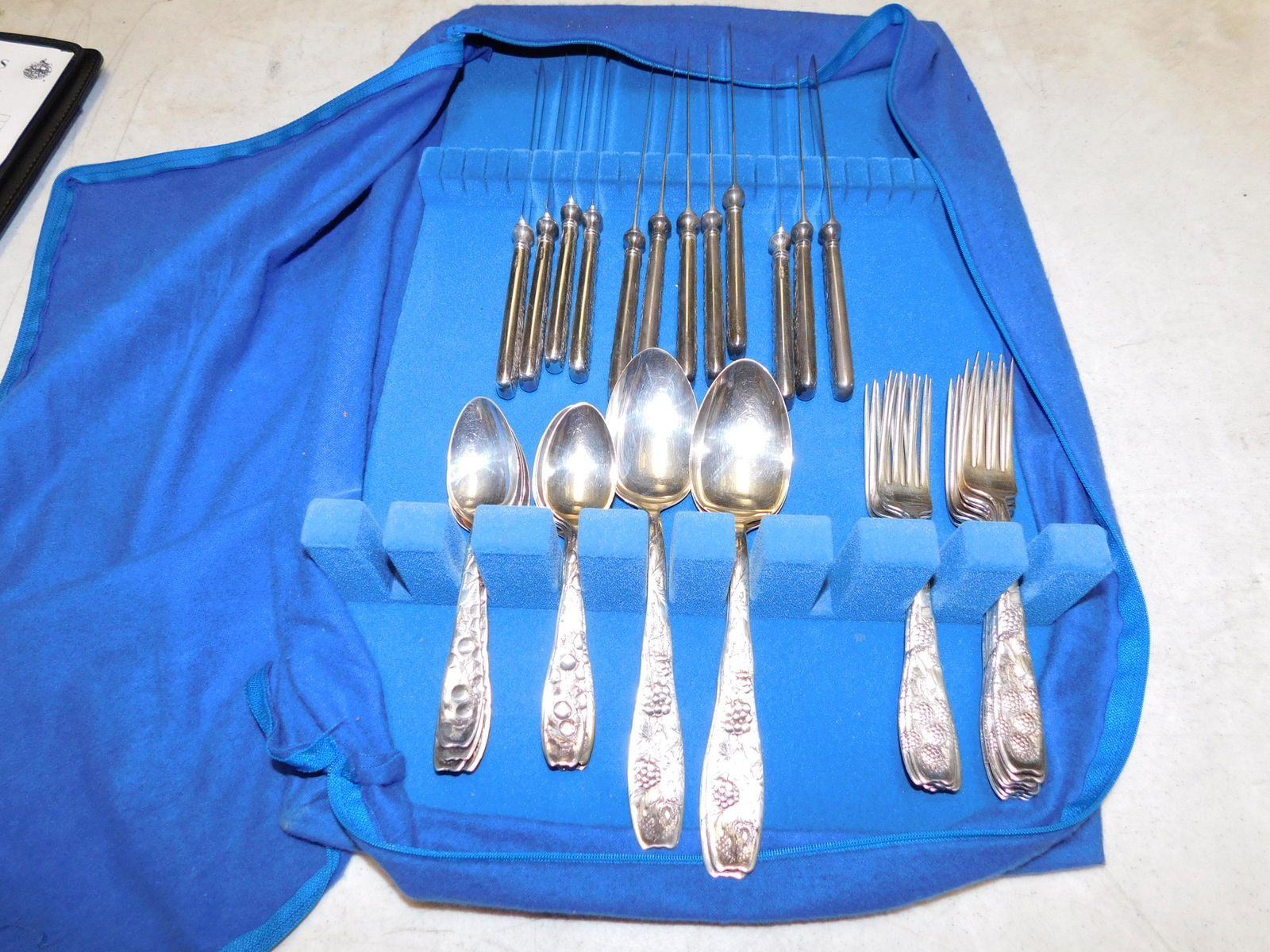 Lot of 39 Sterling Silver Flatware with Berry Pattern (1 of 3)