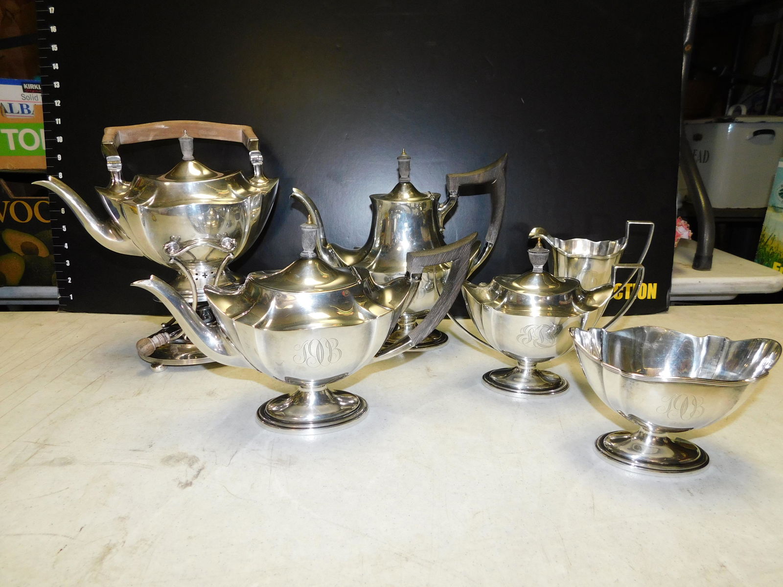 6 Piece Gorham Sterling Silver Tea Set (1 of 8)