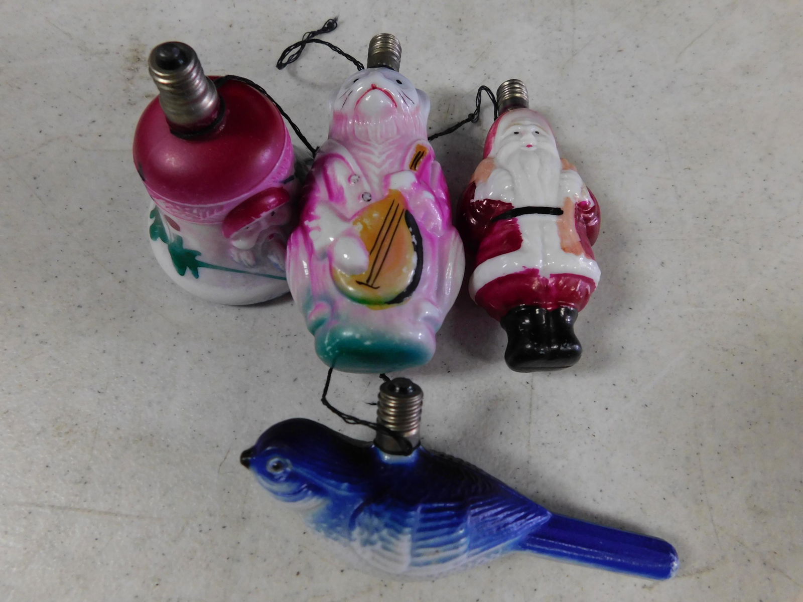 Lot of 4 Vintage Figural Christmas Lights (1 of 5)