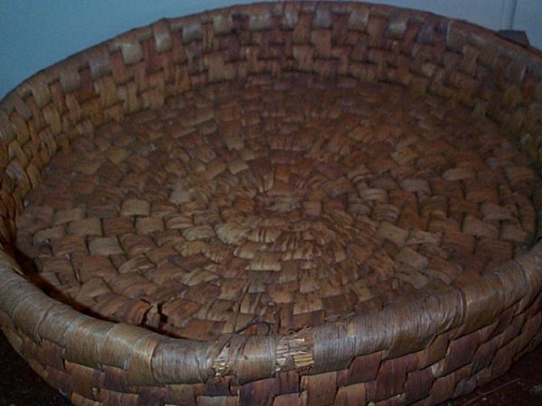 20th Century hand woven tray made of straw, wrappe - 2