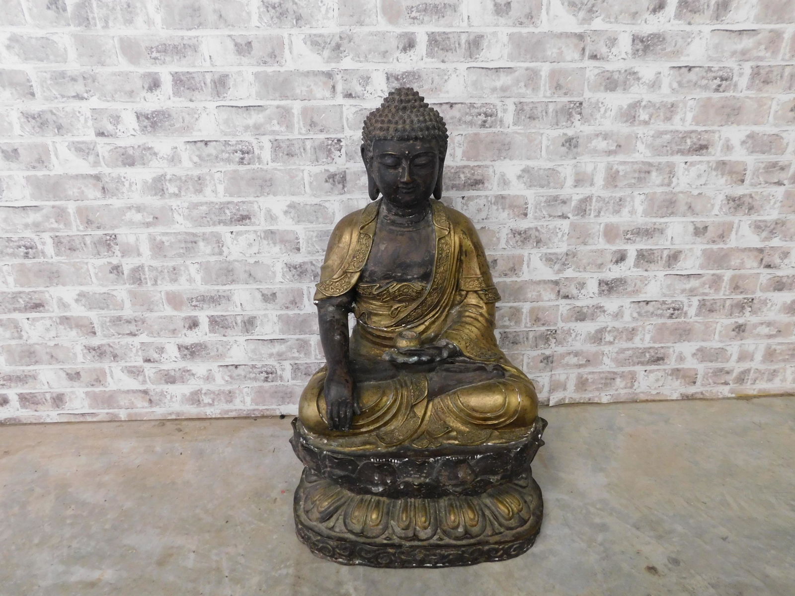 Mixed Metal Buddha Asian Goddess Statue (1 of 7)