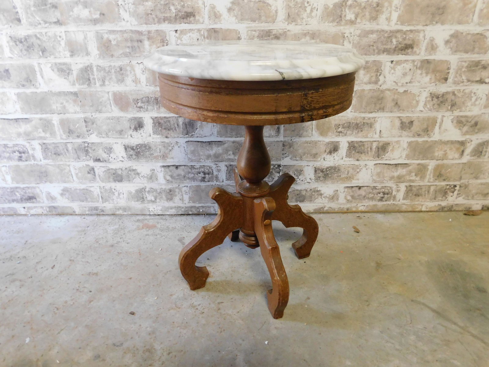 Victorian Style Marble Top Plant Stand (1 of 2)