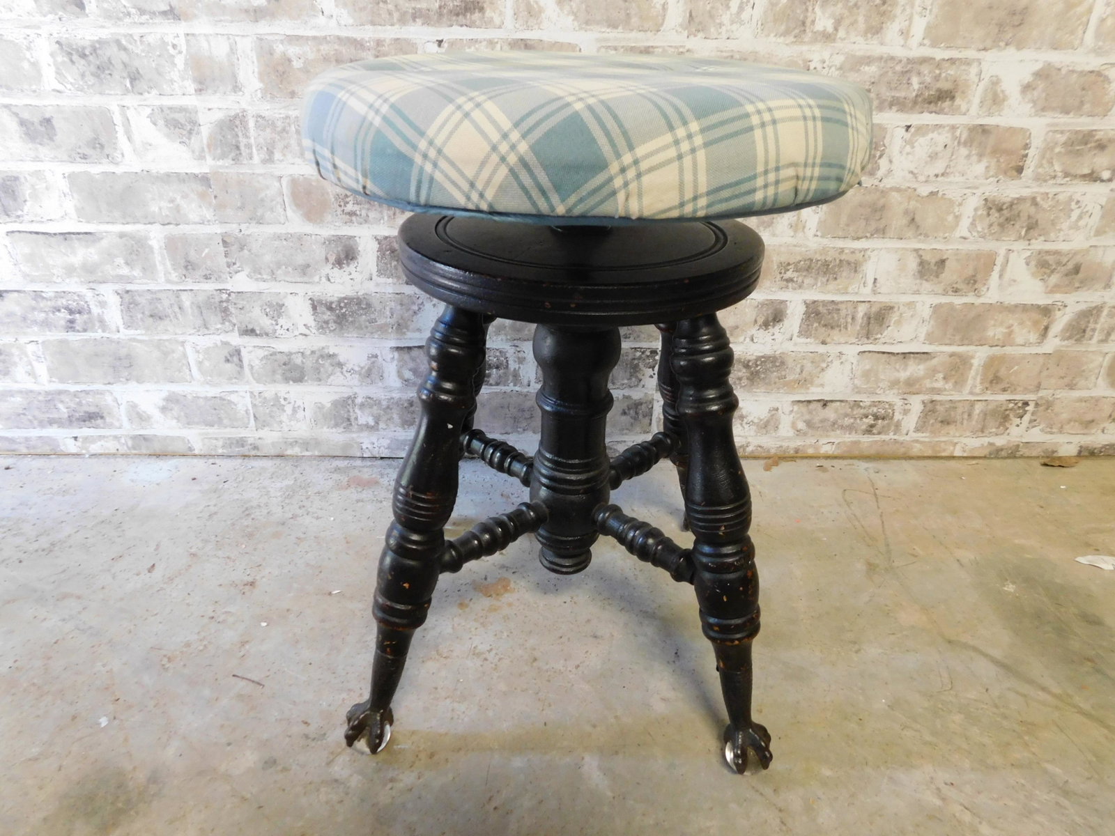 Victorian Piano Stool: Victorian Piano Stool. Measures 19" tall x 14" w. You are bidding at a live sale. Please read the terms and conditions. This sale will be broadcast live on sale day with full descriptions of each lot 