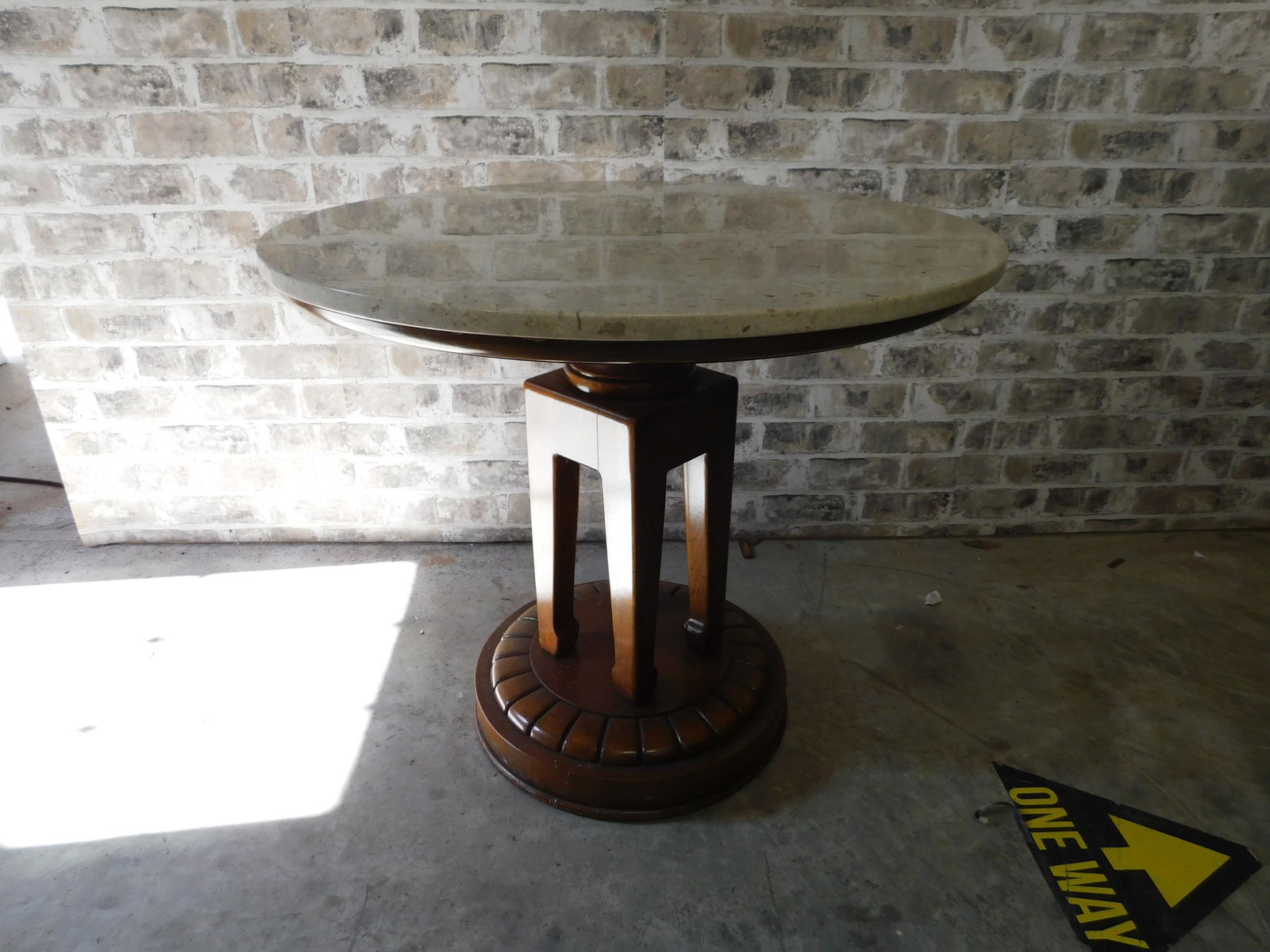 Mid Century Modern Marble Plant Stand (1 of 3)