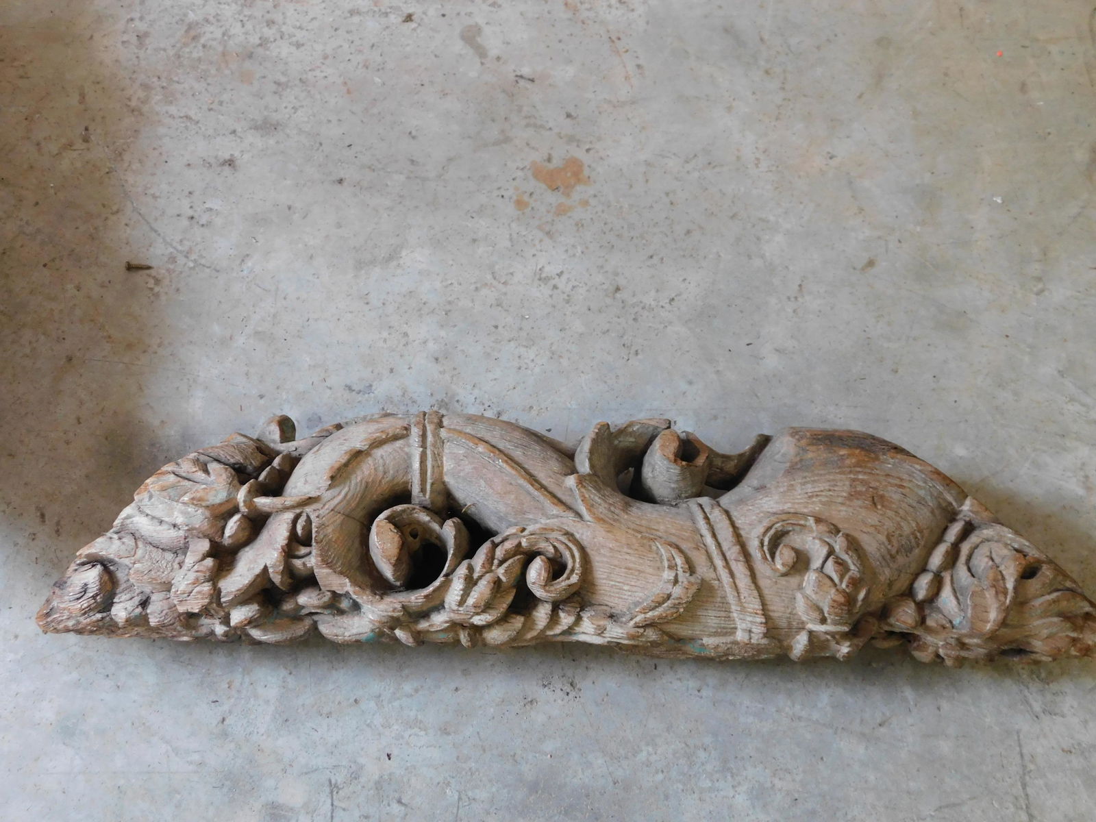 Hand Carved Asian Architectural Piece (1 of 4)