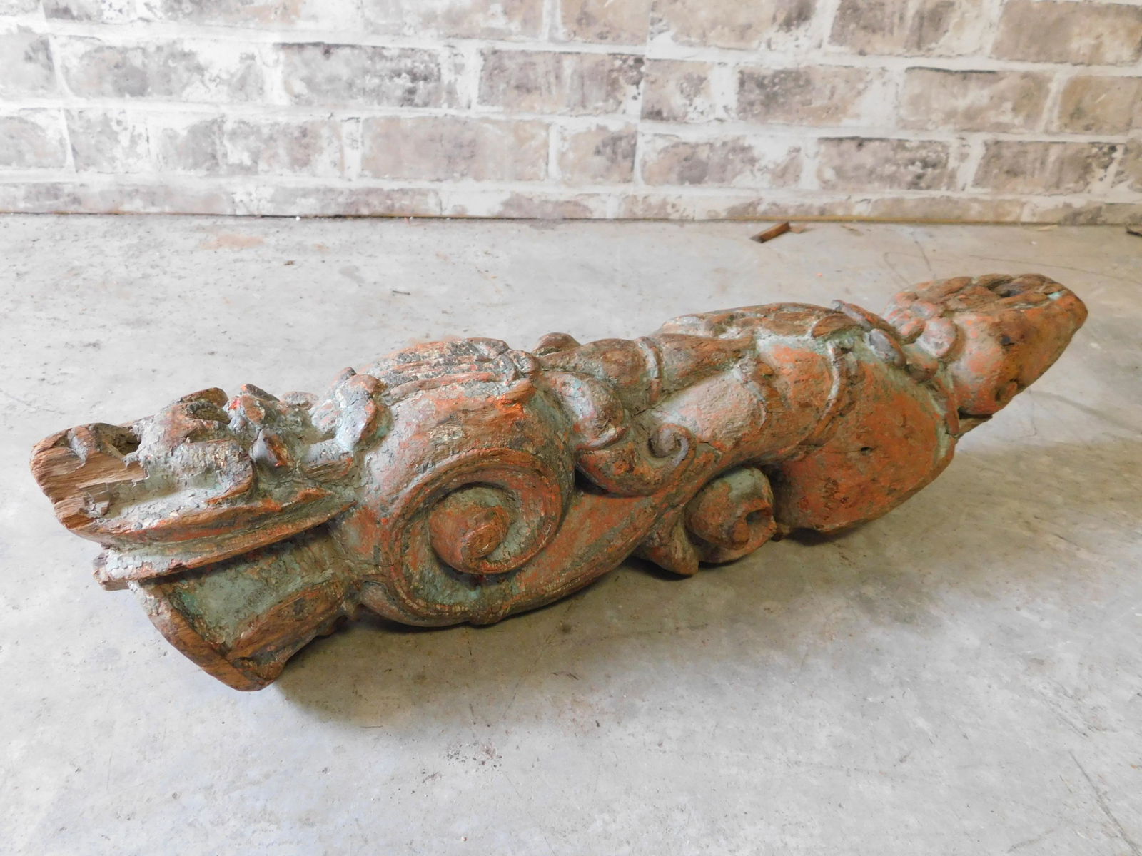 Hand Carved Asian Architectural Piece (1 of 7)