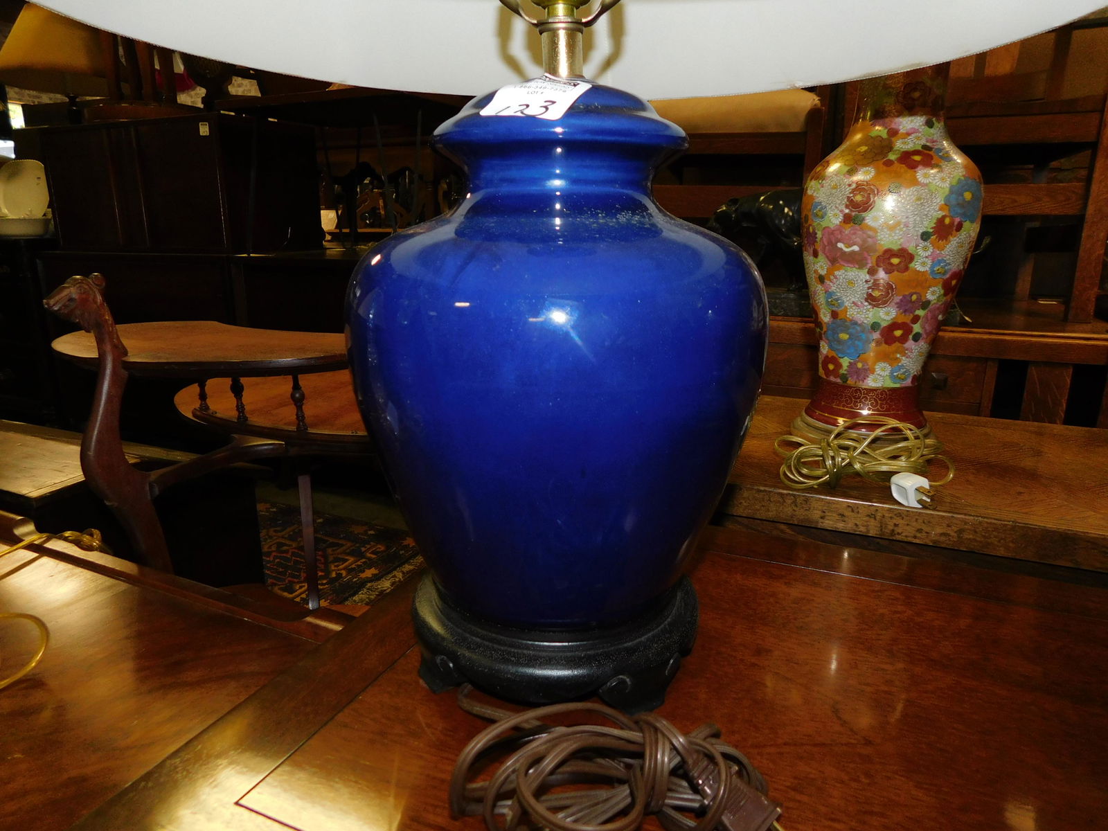Dark Blue Table Lamp (1 of 1)
