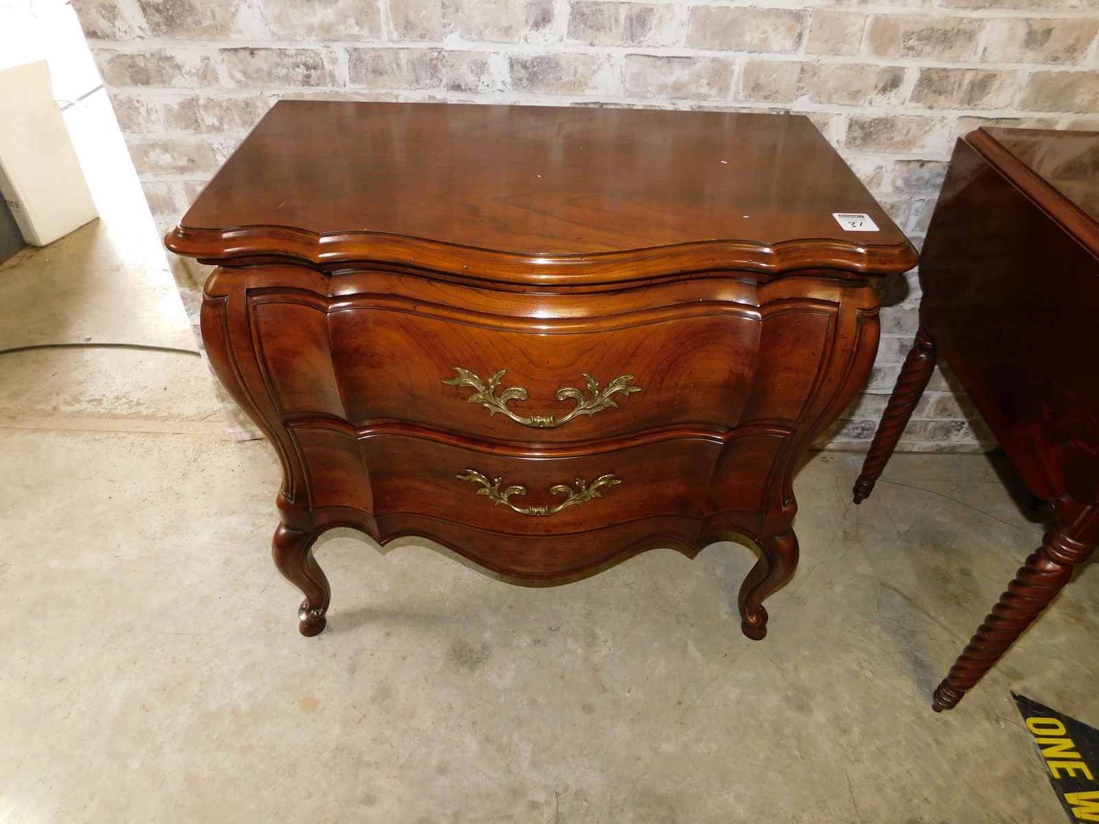 John Widdacomb 2 Drawer French Provincial Stand (1 of 3)