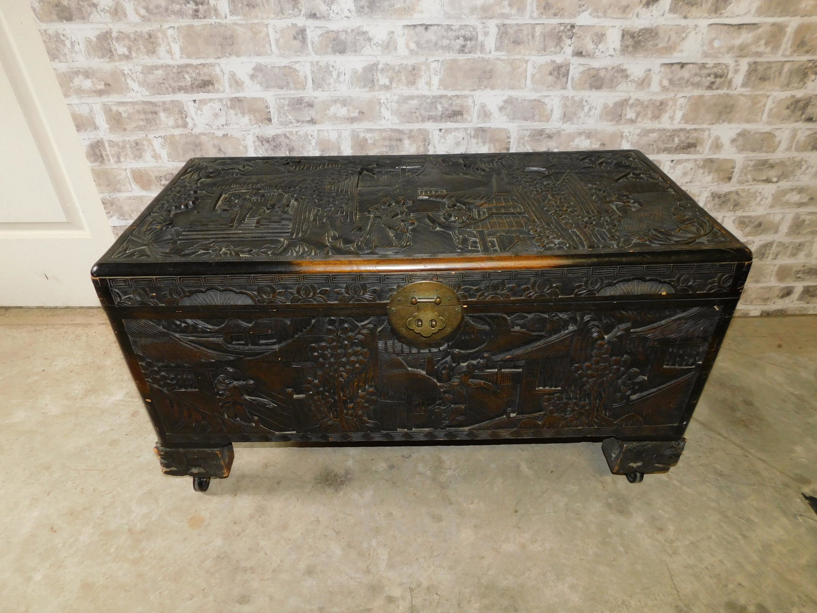 Hand Carved Asian Blanket Chest (1 of 5)