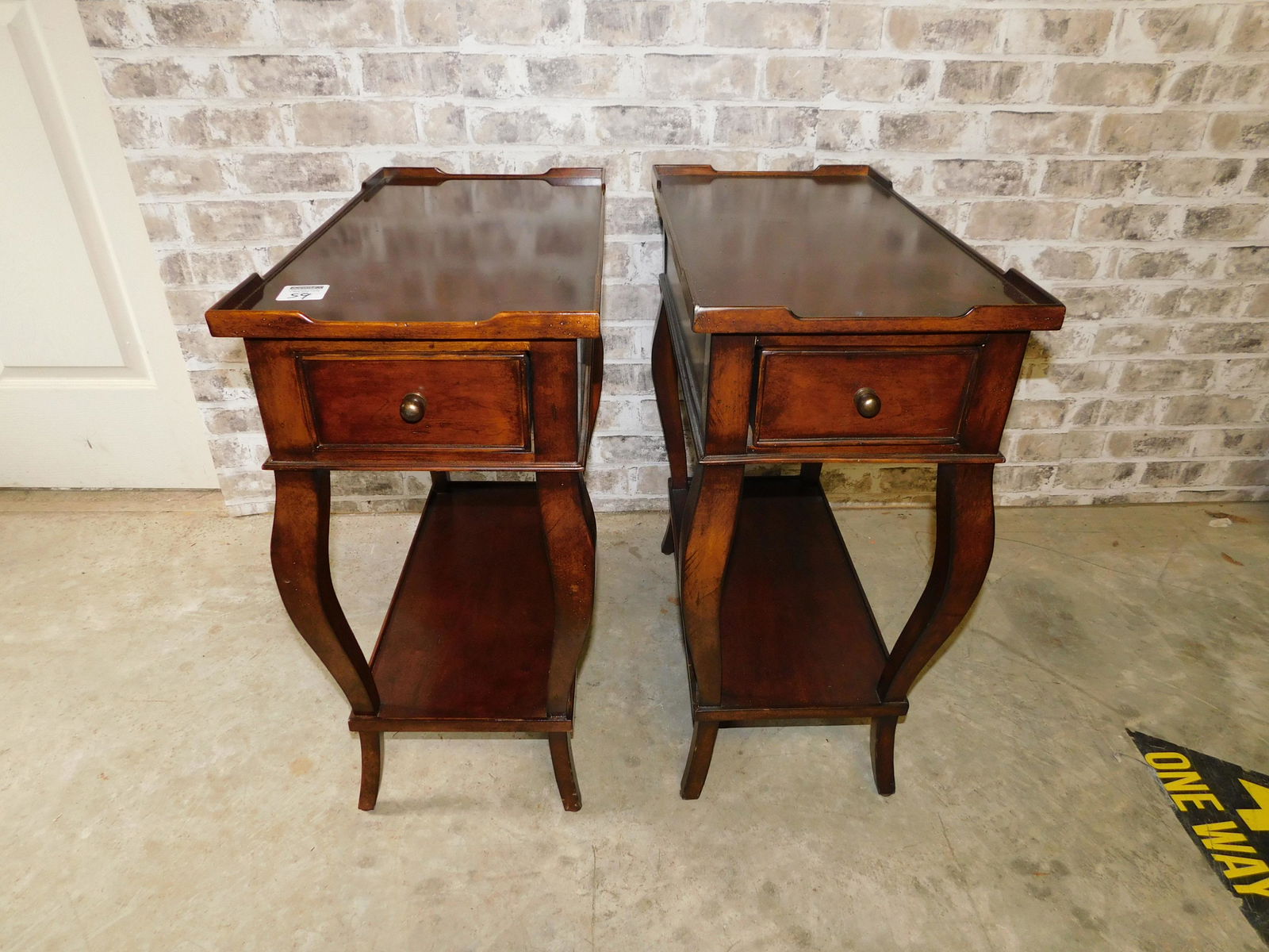 Pair of Ethan Allen Mahogany End Tables (1 of 4)