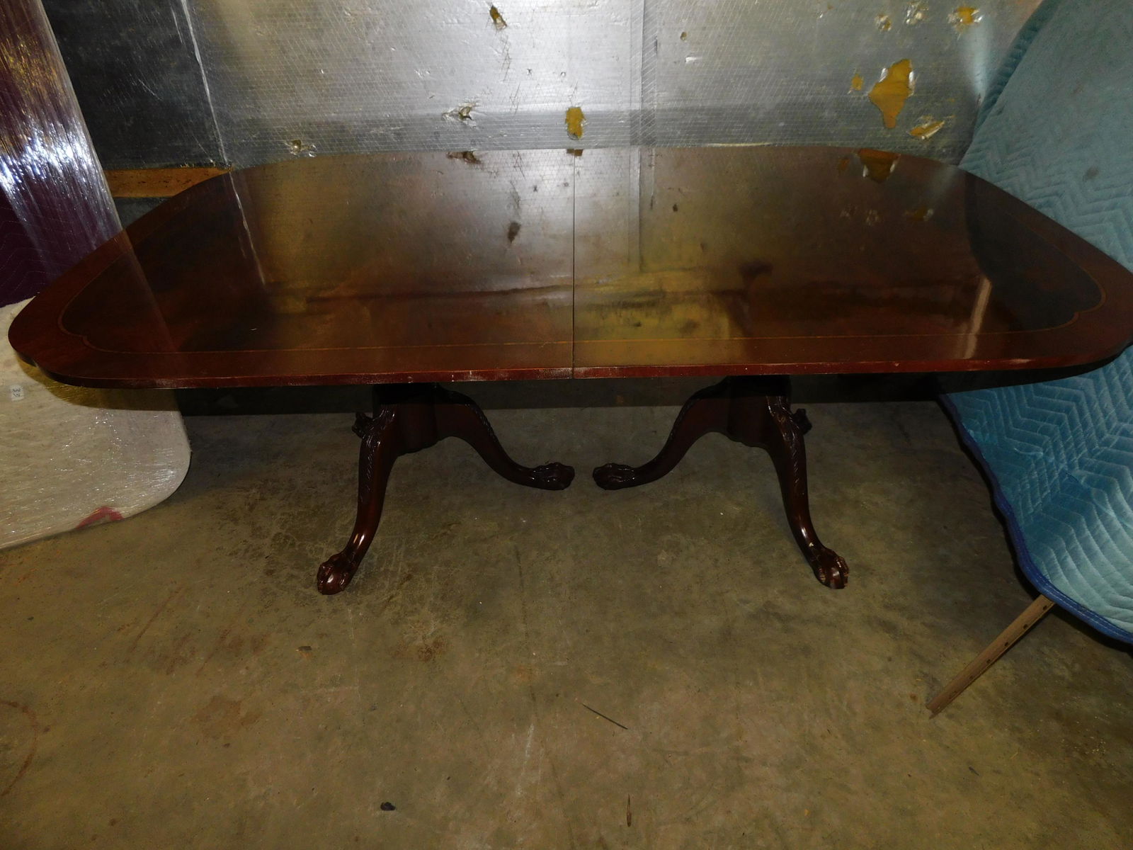 Mahogany Paint Decorated Dining Room Table (1 of 5)