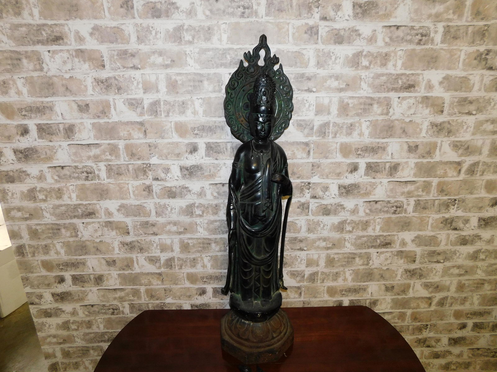 19th Century Chinese Iron Statue Bodhisattva (1 of 6)