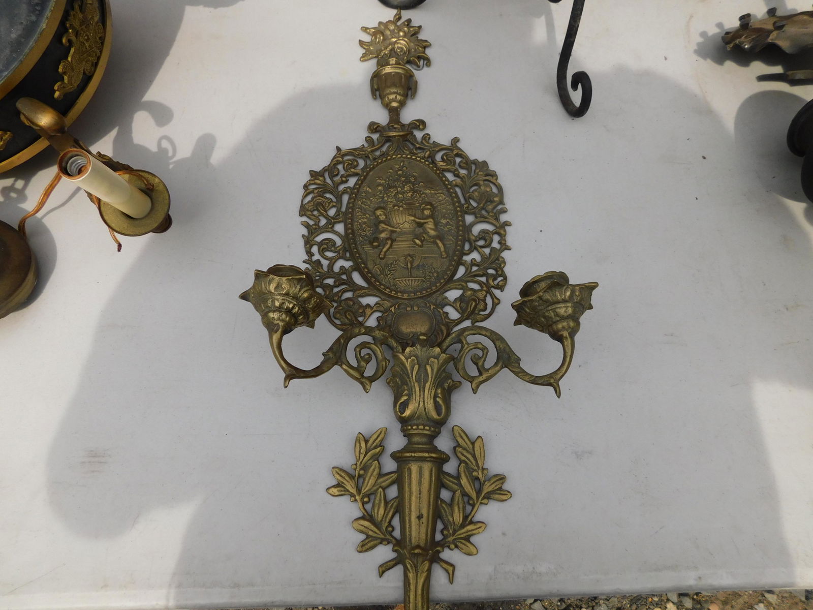 Brass Figural Wall Sconce (1 of 1)