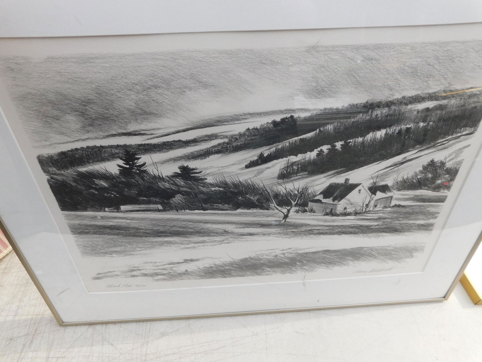 Lithograph of Winter Scene (1 of 2)