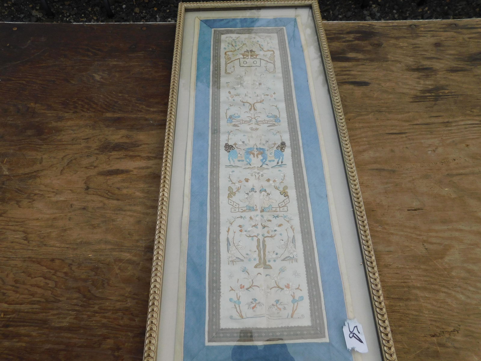 Framed Asian Silk Embroidery (1 of 4)