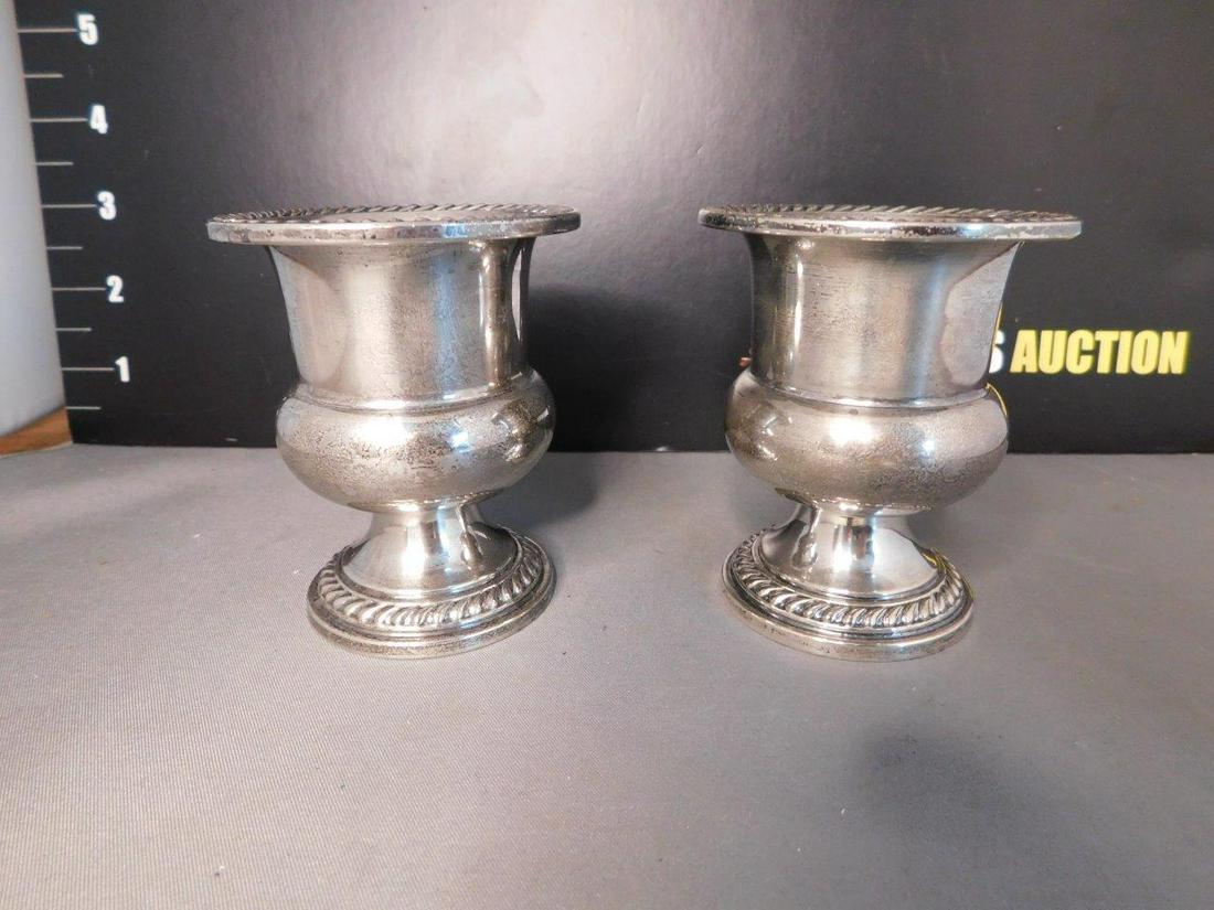 Pair of Sterling Silver Match Holders: Pair of Sterling Silver with Gold Wash Interior Match Holders. You are bidding at a live sale, please read the terms and conditions. We are offering contact-less pick ups at our South Brunswick locati
