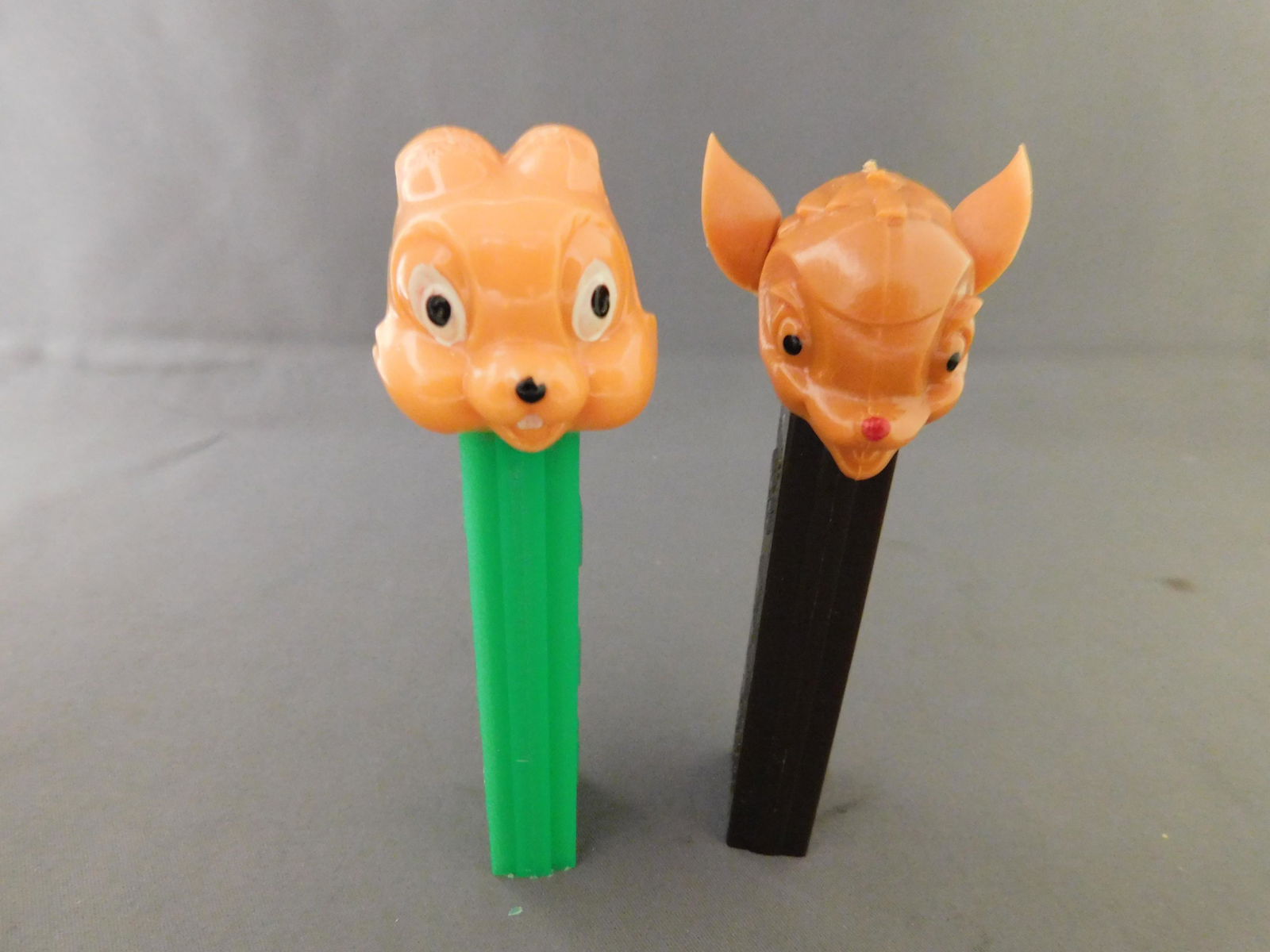 Disney Vintage Thumper and Bambi Pez Lot: Disney Vintage Pez Lot of 2. They both have no feet. Included in this lot are Thumper made in Yugoslavia and Bambi Made in Austria. You are bidding at a live sale, please read the terms and conditions