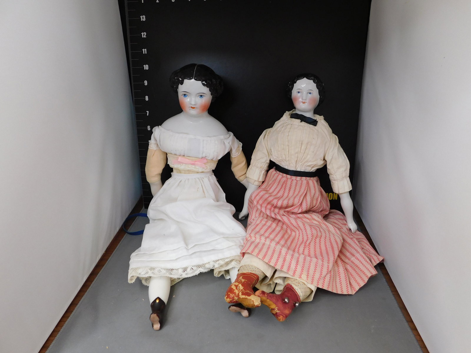 Lot of 2 China Head Porcelain Dolls (1 of 5)