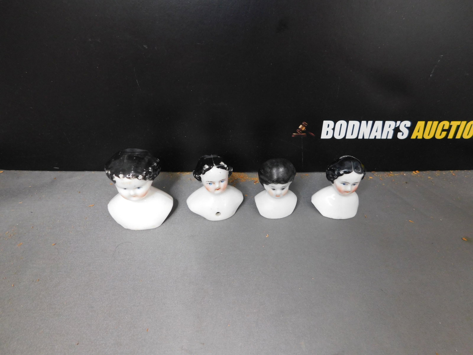 Lot of 4 Miniature China Doll Heads (1 of 1)