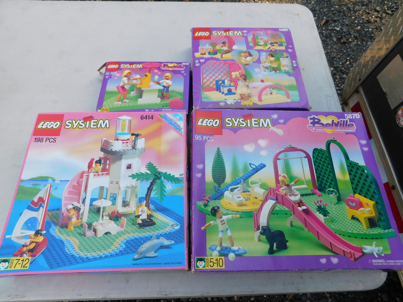 Lot of 4 Legos: Lot of 4 Legos. You are bidding at a live sale. Please read the terms and conditions. This sale will be broadcast live on sale day with full descriptions of each lot being sold, as well as video feed