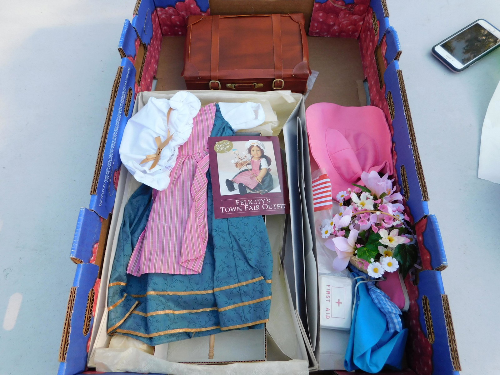 Lot of American Girl Doll Outfits: Lot of American Girl Outfits. You are bidding at a live sale. Please read the terms and conditions. This sale will be broadcast live on sale day with full descriptions of each lot being sold, as well