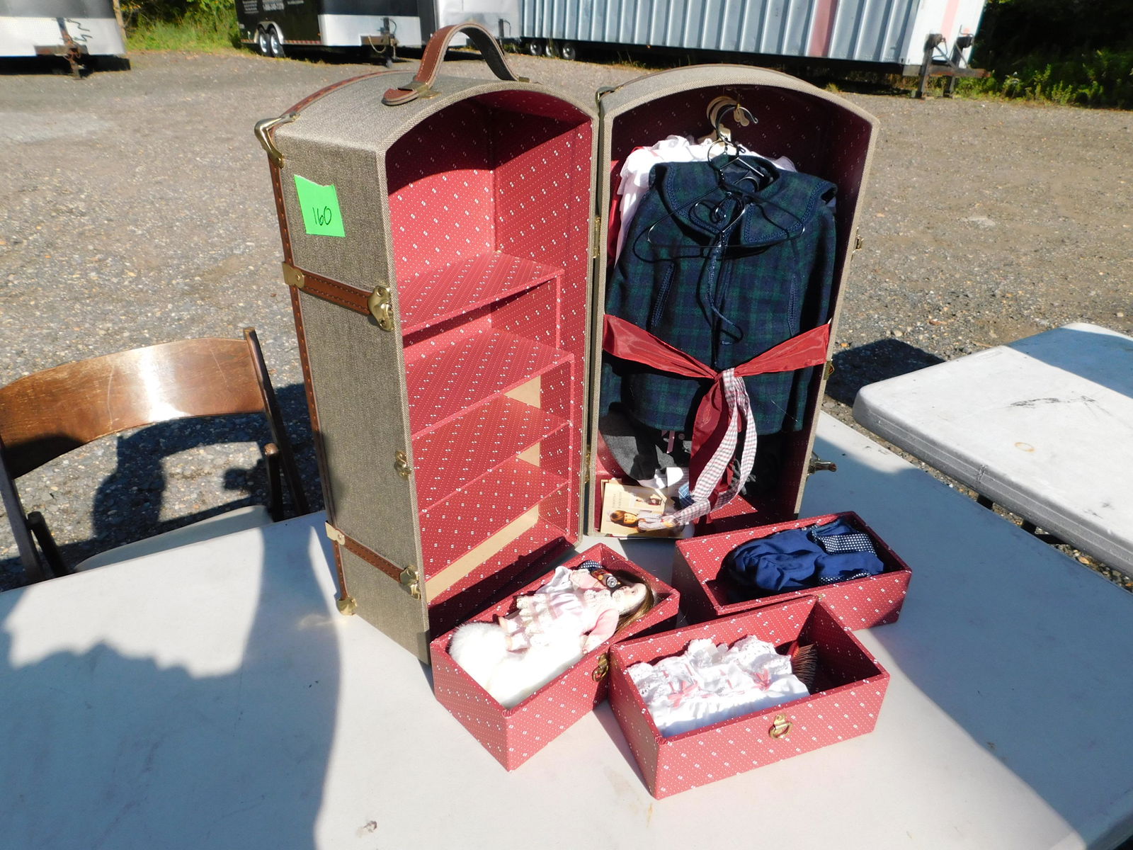 American Girl Doll Carrying Case/closet Filled