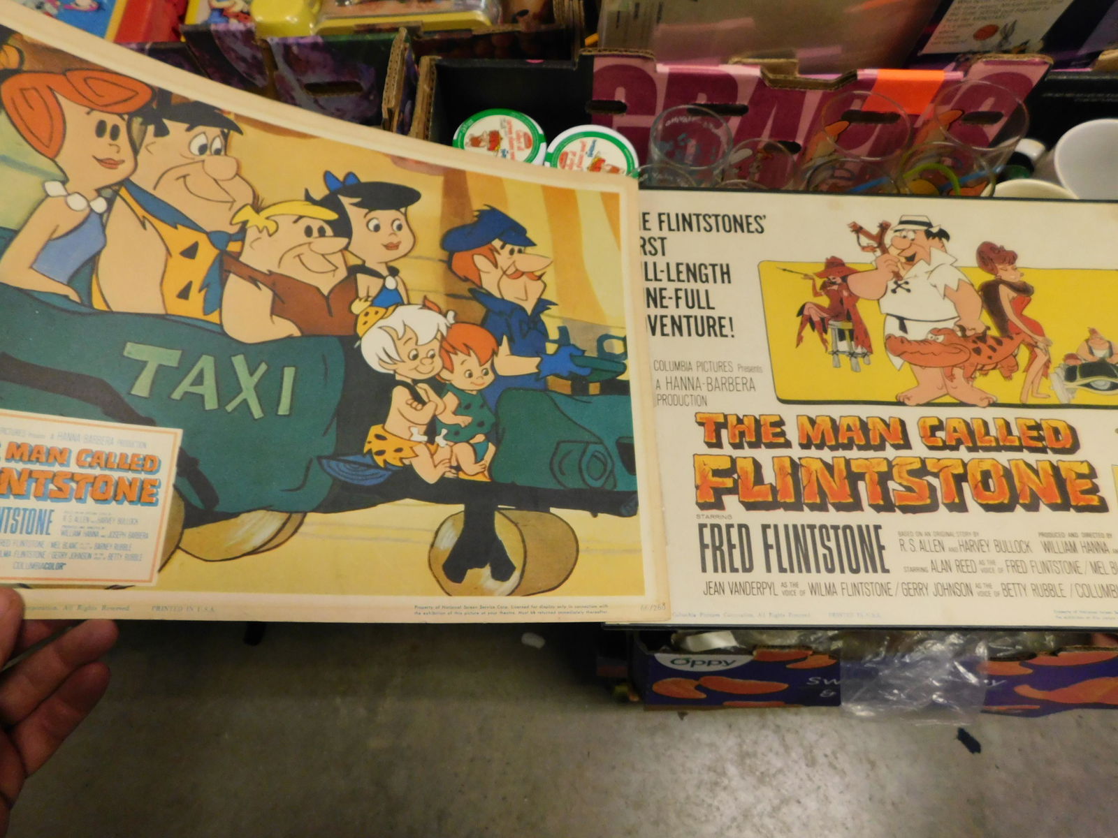 Lot of 2 1966 Flintstones Lobby Cards (1 of 1)