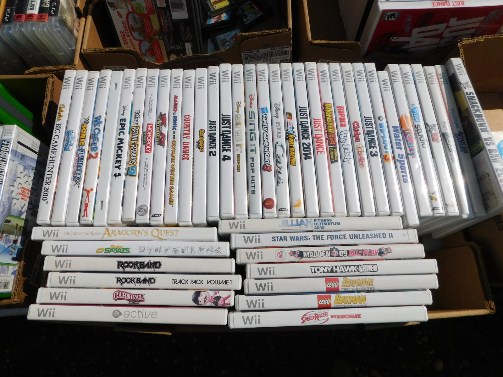Box Lot of Wii Games: Box Lot of 40+ Wii Games. You are bidding at a live sale. Please read the terms and conditions. This sale will be broadcast live on sale day with full descriptions of each lot being sold, as well as v