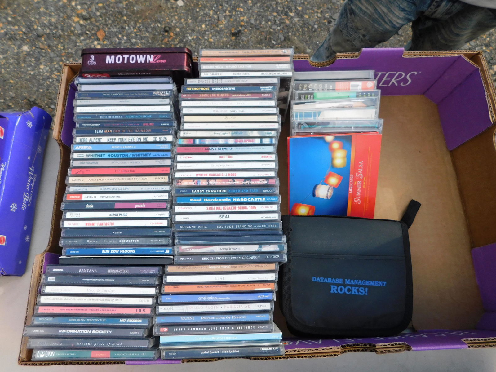 Box Lot of CD's: Box Lot of CD's You are bidding at a live sale. Please read the terms and conditions. This sale will be broadcast live on sale day with full descriptions of each lot being sold, as well as video feed
