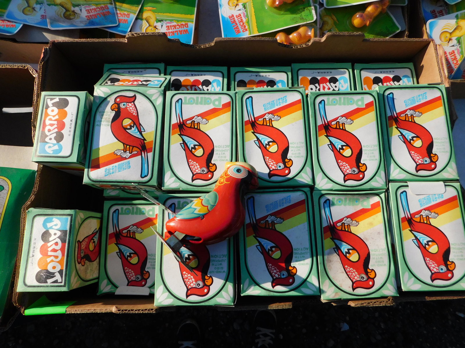 Wind Up Parrot Toys: Wind Up Parrot Toys. Approx. 36 Pieces. Vintage Barn Find. New Old Stock. You are bidding at a live sale. Please read the terms and conditions. This sale will be broadcast live on sale day with full d