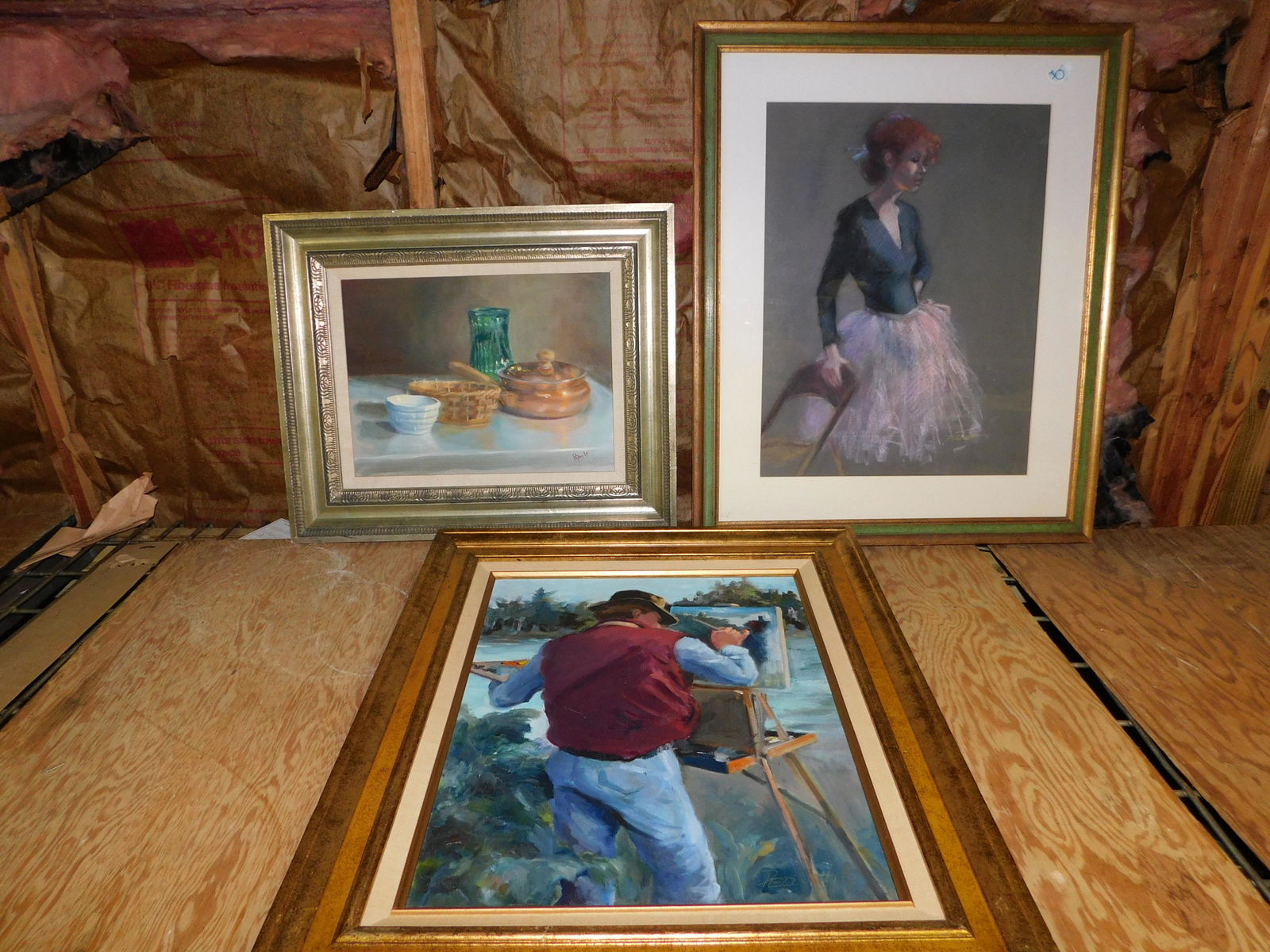 Lot of 3 Pieces of Art: Lot of 3 Pieces of Art. You are bidding at a live sale. Please read the terms and conditions. This sale will be broadcast live on sale day with full descriptions of each lot being sold, as well as vid