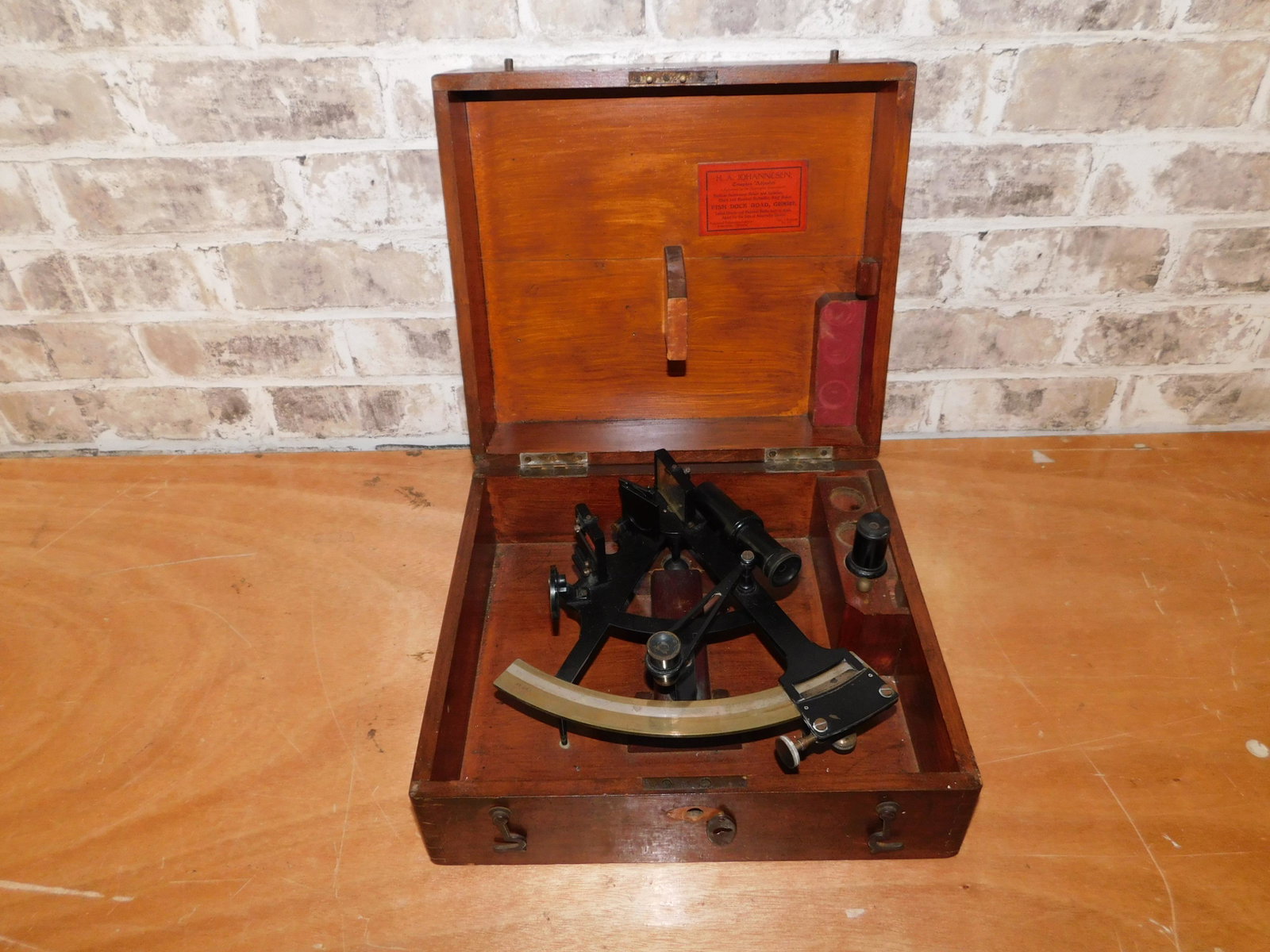 Ship Compass Adjuster: A.A Johannsen Ship Compass Adjuster in Box. Measures 5.5" tall x 10.5". You are bidding at a live sale. Please read the terms and conditions. This sale will be broadcast live on sale day with full des