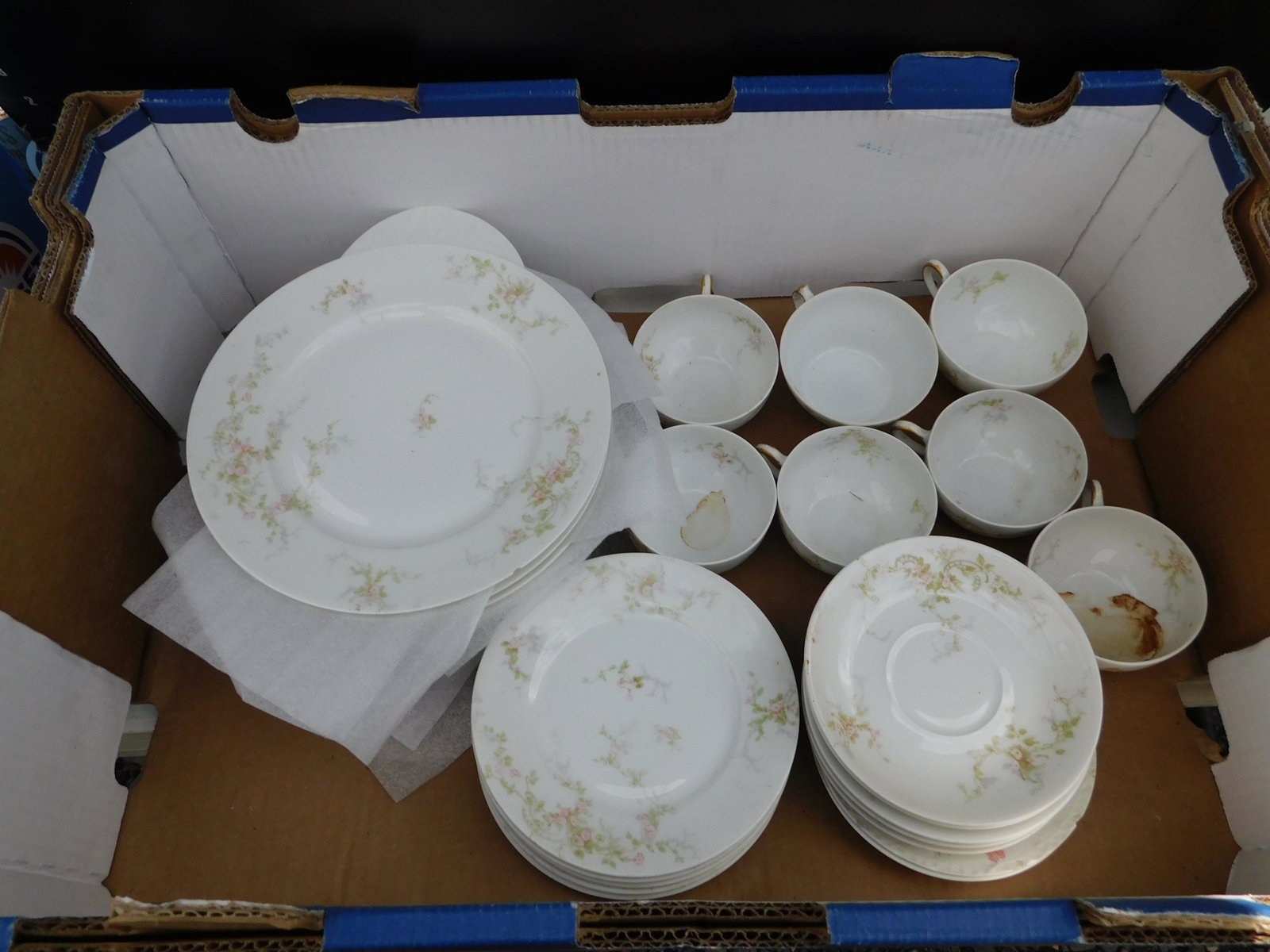 Box Lot of Limoges: Box Lot of Limoges. You are bidding at a live sale. Please read the terms and conditions. This sale will be broadcast live on sale day with full descriptions of each lot being sold, as well as video f