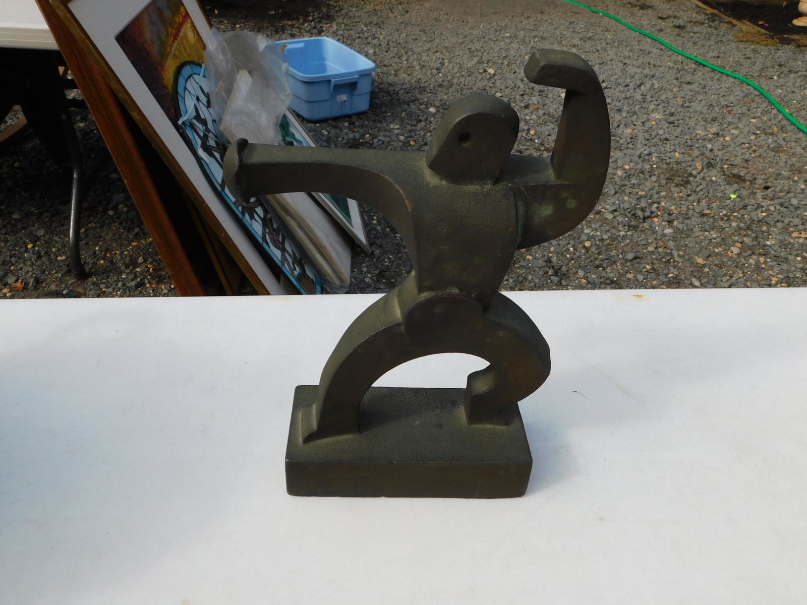 Art Deco Copper Toned Man Statue: Art Deco Copper Toned Man Statue. You are bidding at a live sale. Please read the terms and conditions. This sale will be broadcast live on sale day with full descriptions of each lot being sold, as w