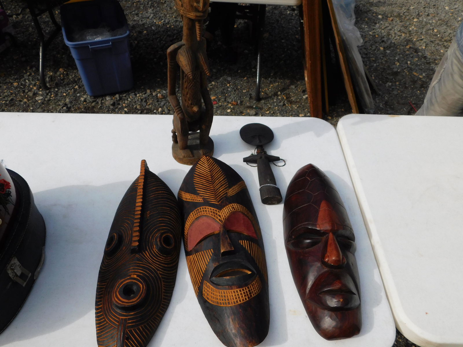 Lot of 5 African Pieces: Lot of 5 African Pieces. You are bidding at a live sale. Please read the terms and conditions. This sale will be broadcast live on sale day with full descriptions of each lot being sold, as well as vi