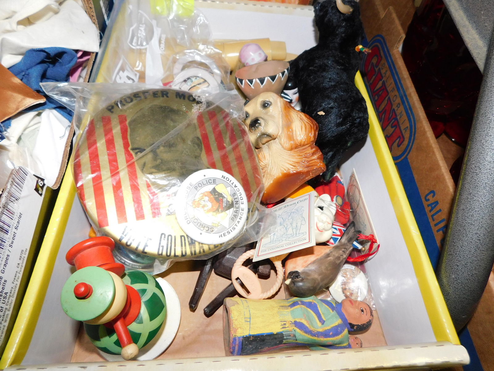 Box Lot of Miniatures and Knick Knacks: Lot of Miniatures and Little Knick Knacks. You are bidding at a live sale. Please read the terms and conditions. This sale will be broadcast live on sale day with full descriptions of each lot being s