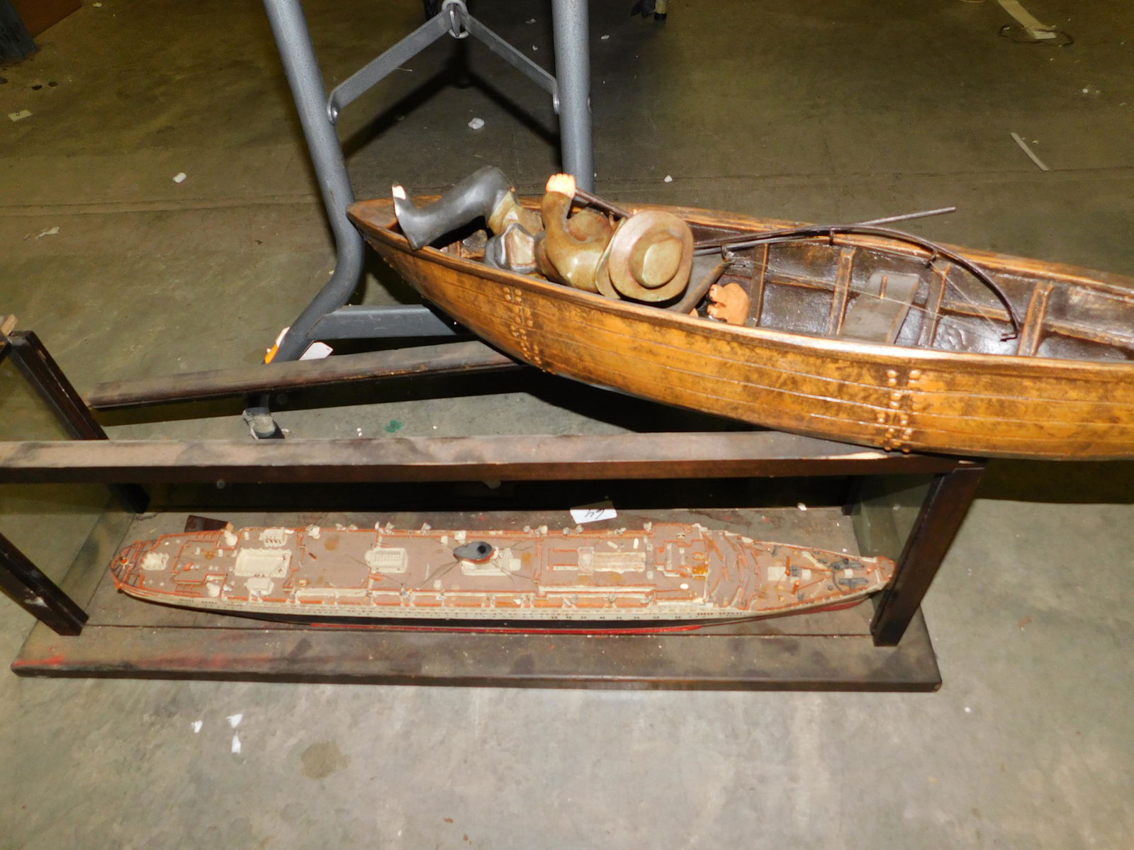 Lot of 2 As-Is Ship Models: Lot of 2 As-Is Ship Models. You are bidding at a live sale. Please read the terms and conditions. This sale will be broadcast live on sale day with full descriptions of each lot being sold, as well as