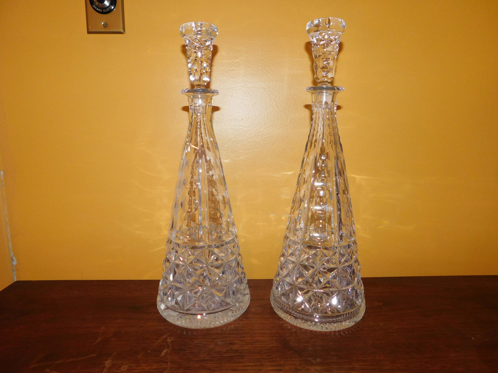 Pair of Cut Glass Decanters (1 of 4)