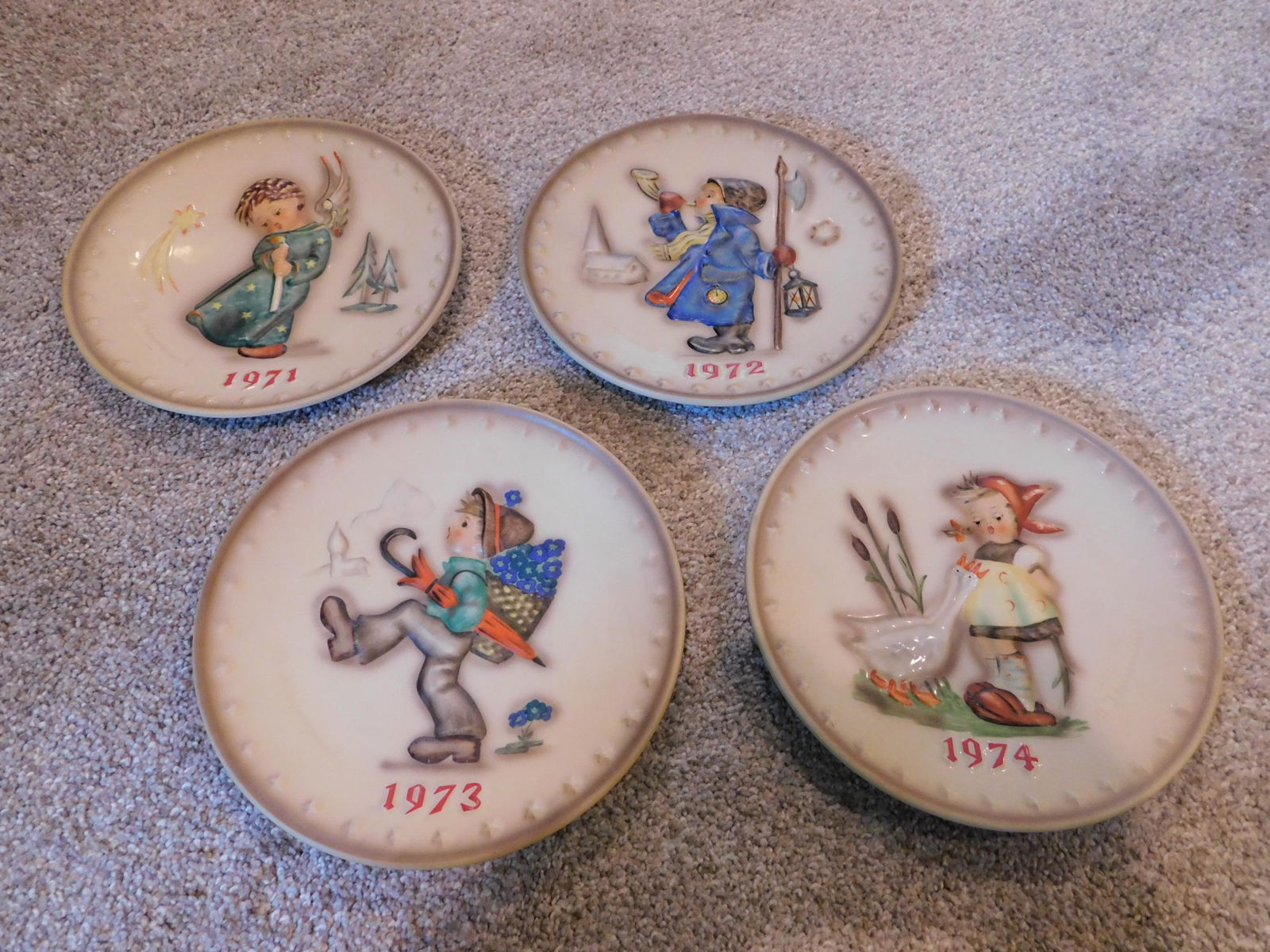 Lot of 4 Hummel Collector Plates 1971-74 (1 of 2)